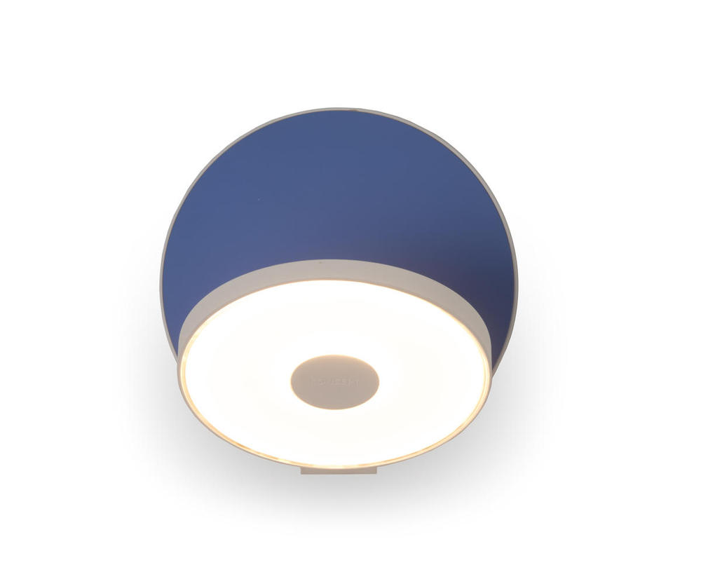 Gravy Wall Sconce - Matte White Body, Matte Blue plates - Plug-in
